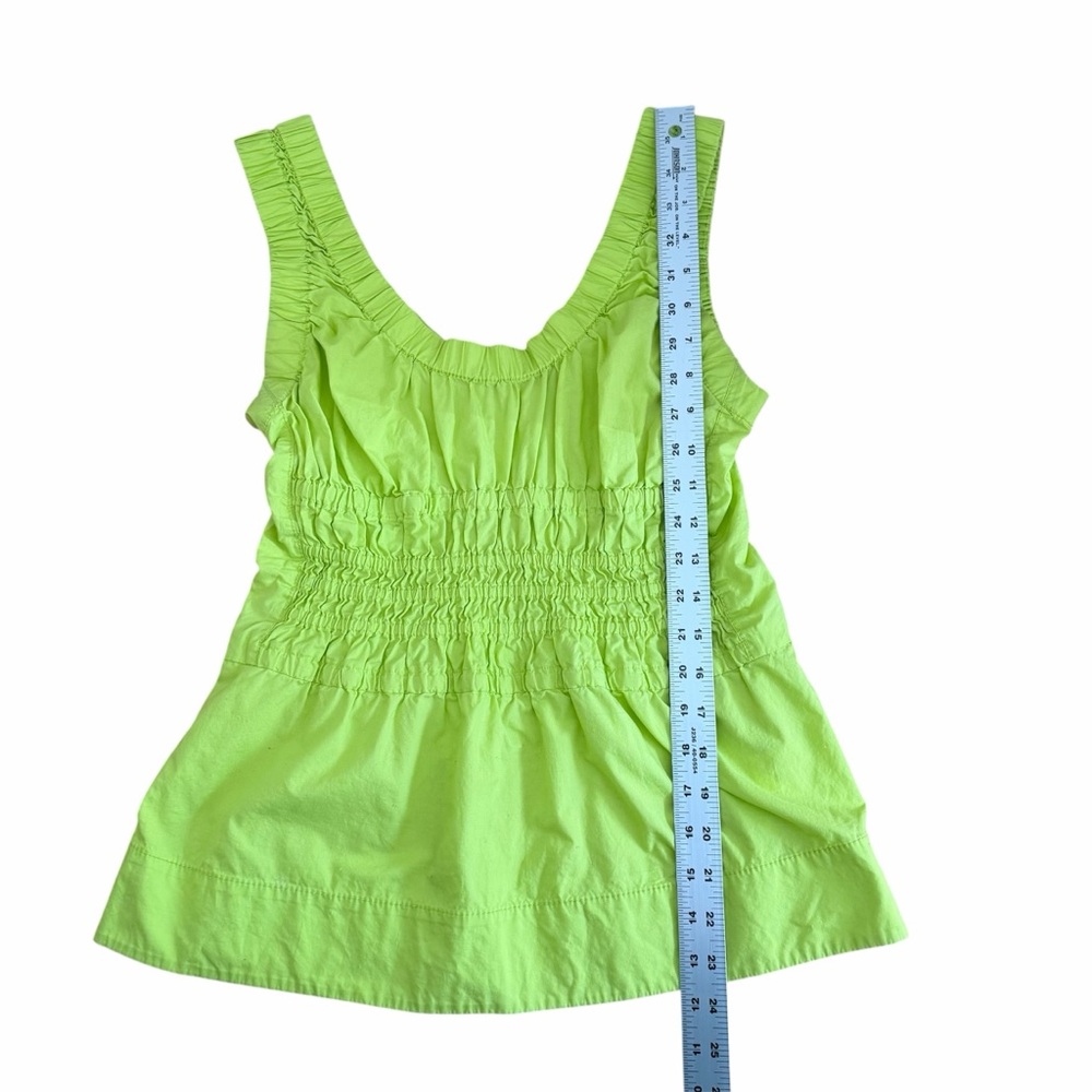 Proenza Schouler White Label Poplin Gathered Tank Top Green Apple - EUC, Size 6 - Picture 15 of 16
